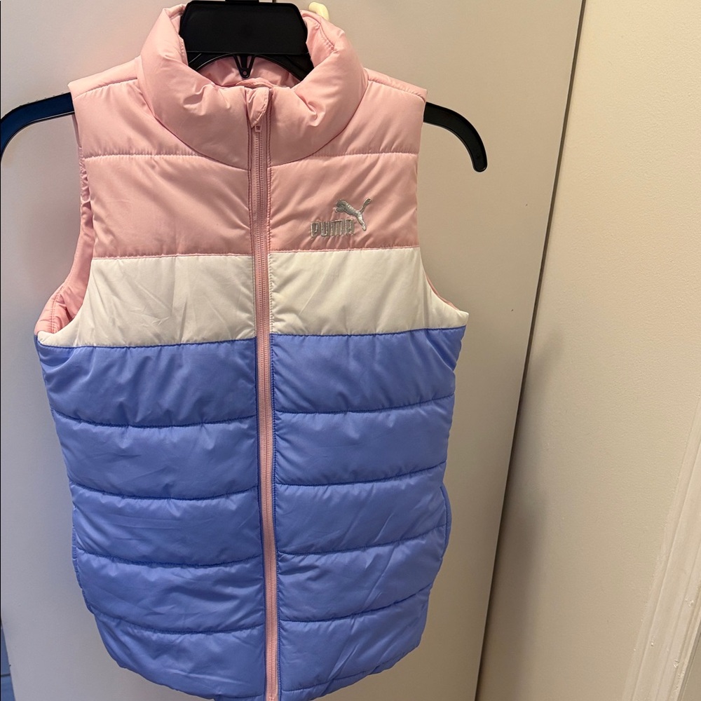 Girl’s size 10-12 Puma Three-Tone Pink, White, and Blue Vest